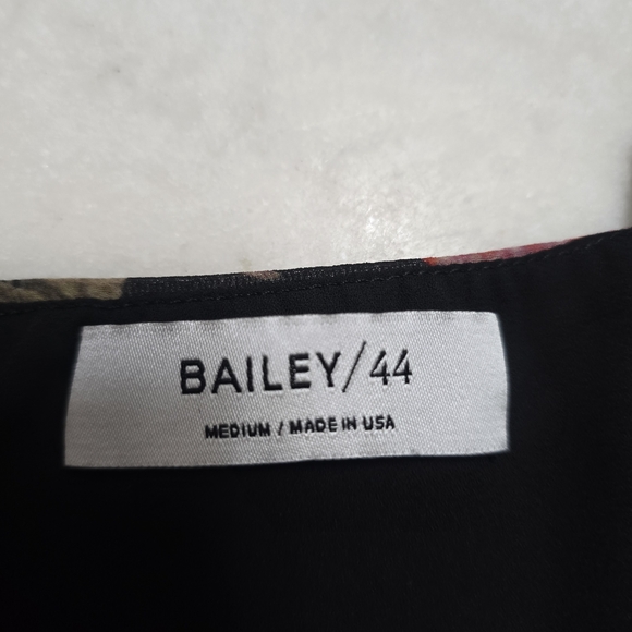 Bailey 44 Black Floral Ruffle Slip Mini Dress - Picture 5 of 6